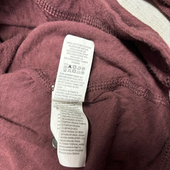 Lucky Brand Henley Long Sleeve Shirt Maroon Cotton Pull Over Men's Size Large - Picture 5 of 12